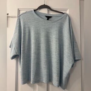 Banana Republic Blue and White Striped Top